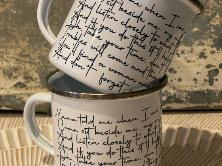 Lyrics Metal Mug