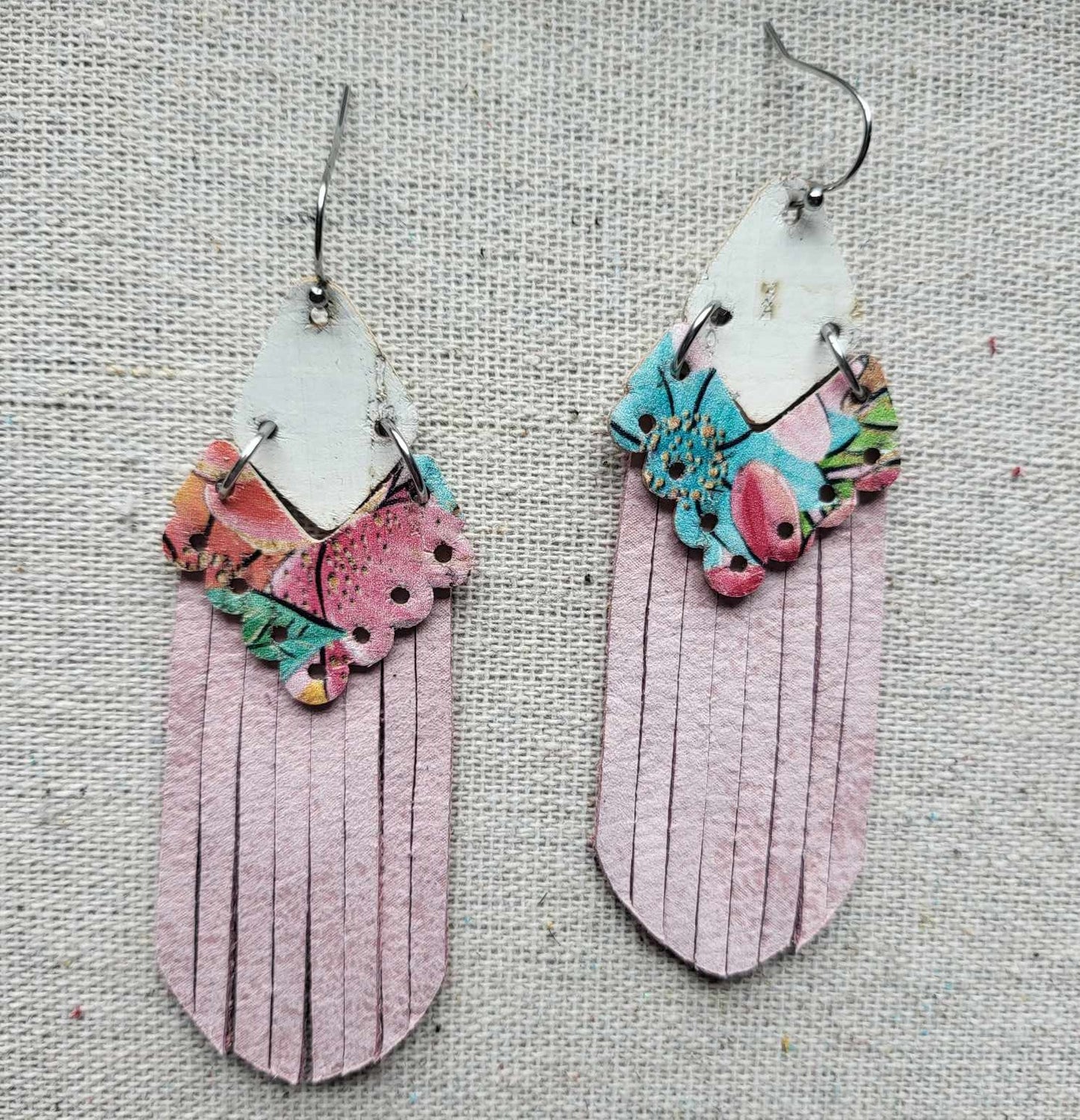 Genuine Leather Fringe Earrings