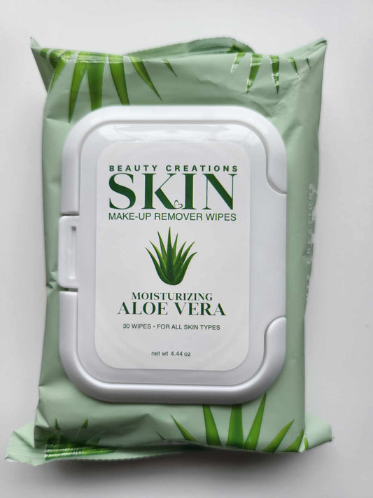 Beauty Creations Skin Make-Up Remover Wipes Moisturizing Aloe Vera